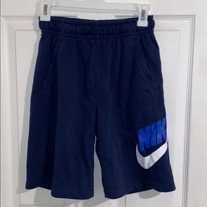 Navy blue Nike sweat shorts